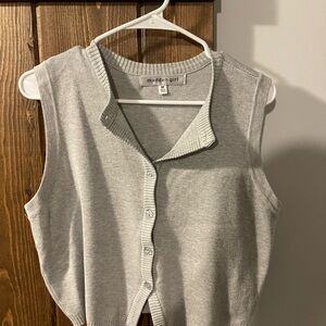 Madden Girl Light Gray Knit Top